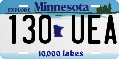 MN license plate 130UEA