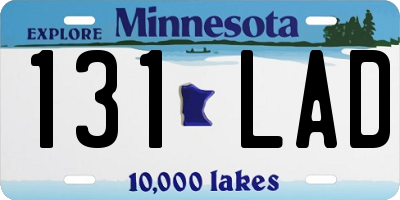 MN license plate 131LAD