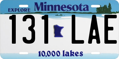 MN license plate 131LAE