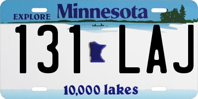 MN license plate 131LAJ