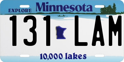 MN license plate 131LAM