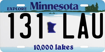 MN license plate 131LAU