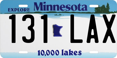 MN license plate 131LAX