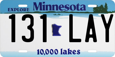 MN license plate 131LAY