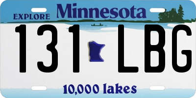 MN license plate 131LBG