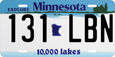 MN license plate 131LBN