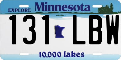 MN license plate 131LBW