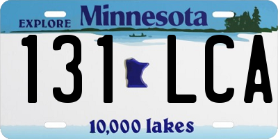 MN license plate 131LCA