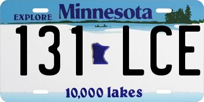 MN license plate 131LCE