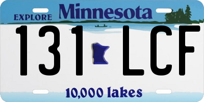 MN license plate 131LCF