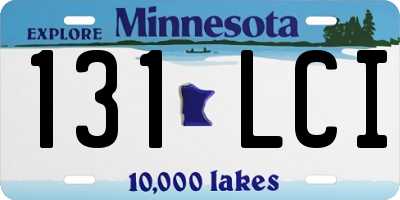 MN license plate 131LCI