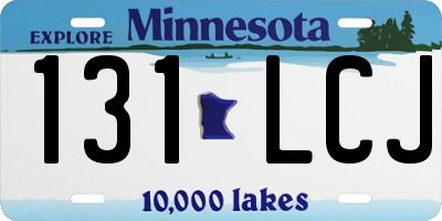 MN license plate 131LCJ