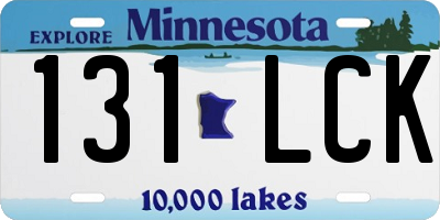 MN license plate 131LCK