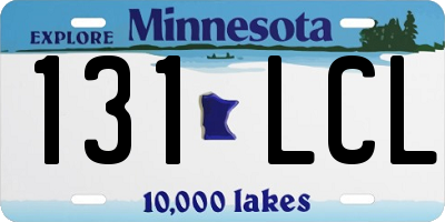 MN license plate 131LCL