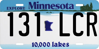 MN license plate 131LCR