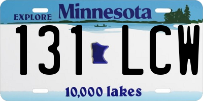 MN license plate 131LCW