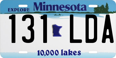 MN license plate 131LDA