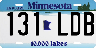 MN license plate 131LDB