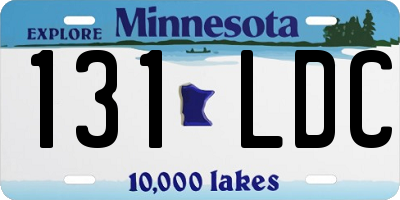 MN license plate 131LDC