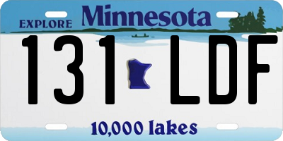 MN license plate 131LDF