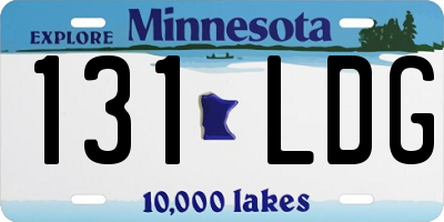 MN license plate 131LDG