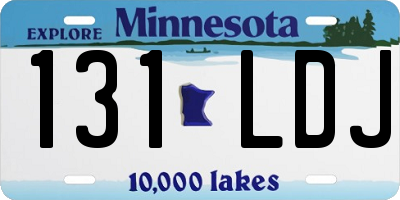 MN license plate 131LDJ