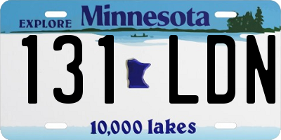 MN license plate 131LDN