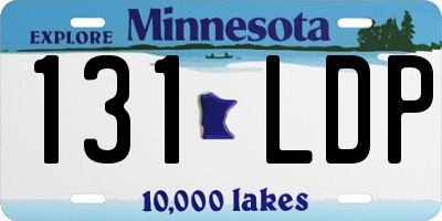 MN license plate 131LDP