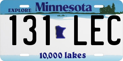MN license plate 131LEC