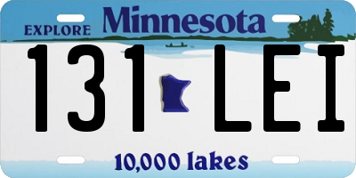 MN license plate 131LEI