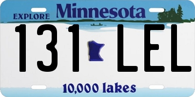 MN license plate 131LEL