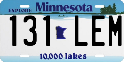 MN license plate 131LEM