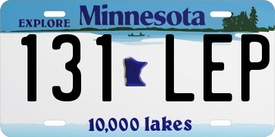 MN license plate 131LEP