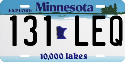 MN license plate 131LEQ