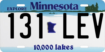 MN license plate 131LEV