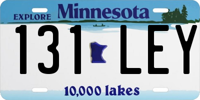 MN license plate 131LEY