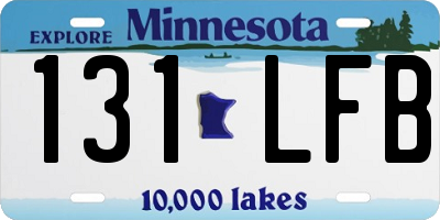 MN license plate 131LFB