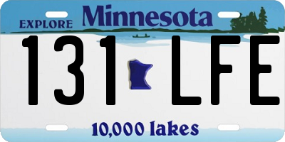 MN license plate 131LFE