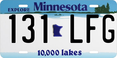 MN license plate 131LFG