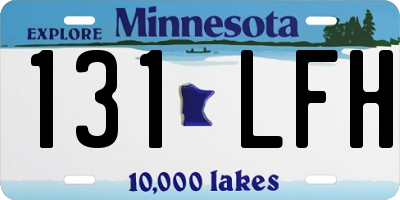 MN license plate 131LFH