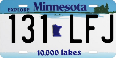 MN license plate 131LFJ