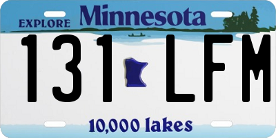 MN license plate 131LFM