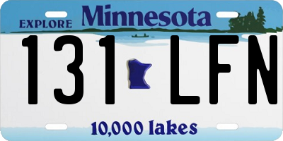 MN license plate 131LFN