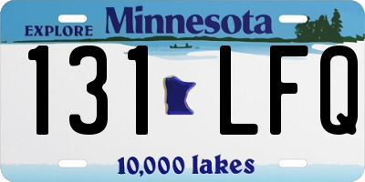 MN license plate 131LFQ
