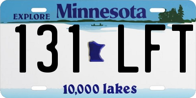 MN license plate 131LFT