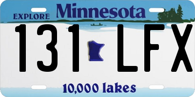 MN license plate 131LFX