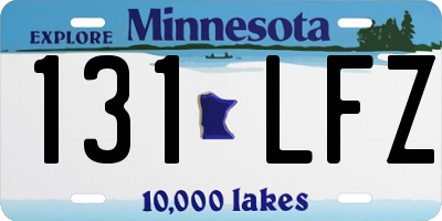 MN license plate 131LFZ