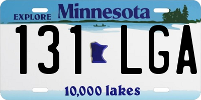 MN license plate 131LGA
