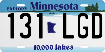 MN license plate 131LGD
