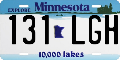 MN license plate 131LGH